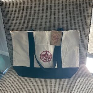 New Trader Joe's Canvas Tote Bag in Cream and Black